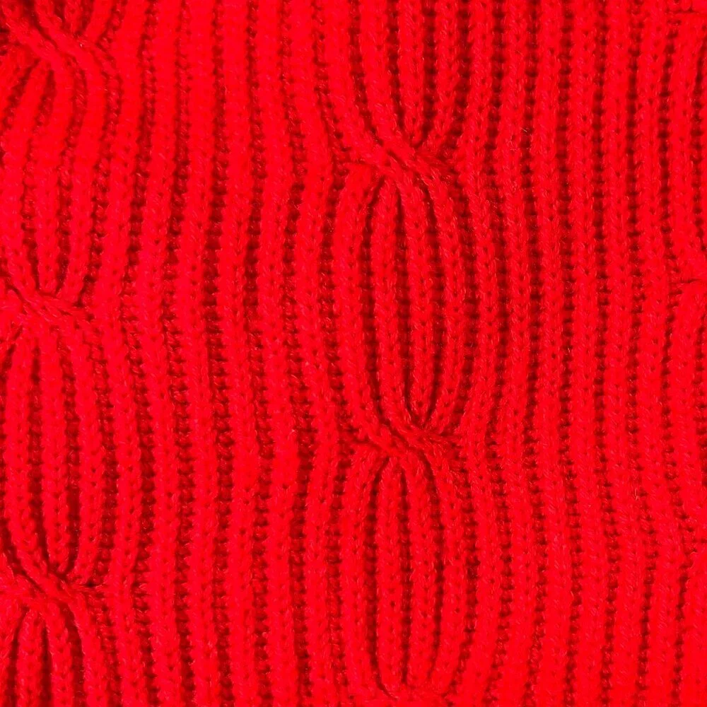 Vintage 100% Wool Fisherman Sweater Cable Knit Chunky Slouchy Oversized Luxury - Picture 5 of 6